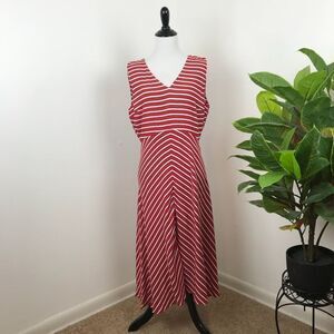 Stockh LM Ava‎ red striped midi dress